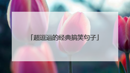 超逗逼的经典搞笑句子