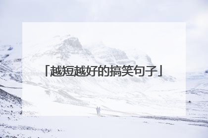 越短越好的搞笑句子