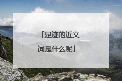 足迹的近义词是什么呢