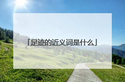 足迹的近义词是什么