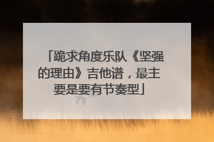 跪求角度乐队《坚强的理由》吉他谱，最主要是要有节奏型