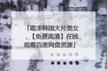 跪求韩国大片美女，【免费高清】在线观看百度网盘资源