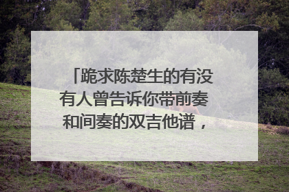 跪求陈楚生的有没有人曾告诉你带前奏和间奏的双吉他谱，MP3原版的