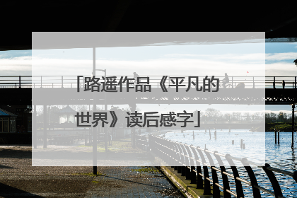 路遥作品《平凡的世界》读后感字