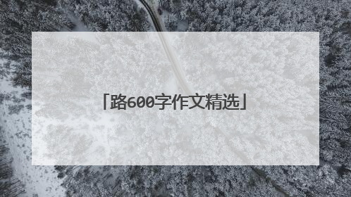 路600字作文精选