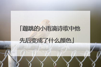 蹦跳的小雨滴诗歌中他先后变成了什么颜色