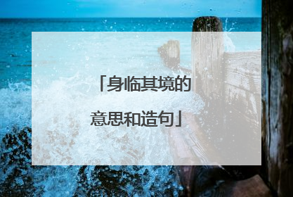 身临其境的意思和造句