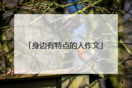 身边有特点的人作文