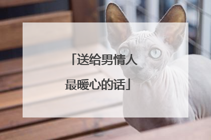 送给男情人最暖心的话