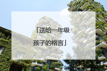 送给一年级孩子的格言
