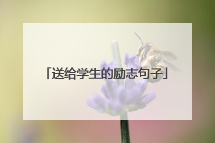 送给学生的励志句子
