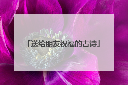 送给朋友祝福的古诗