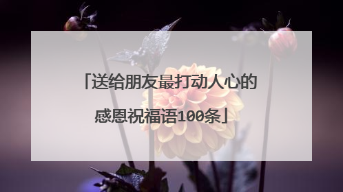 送给朋友最打动人心的感恩祝福语100条