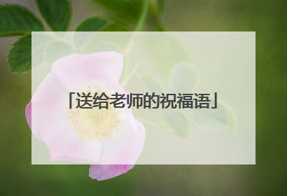 送给老师的祝福语