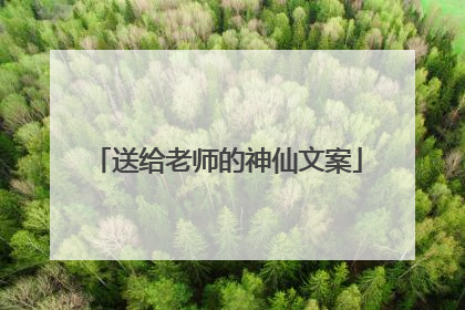 送给老师的神仙文案