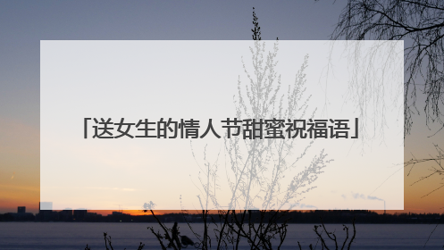 送女生的情人节甜蜜祝福语