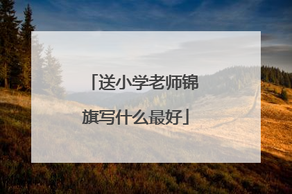 送小学老师锦旗写什么最好