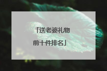 送老婆礼物前十件排名