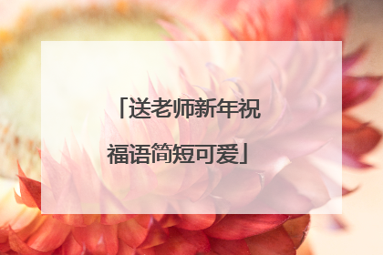送老师新年祝福语简短可爱