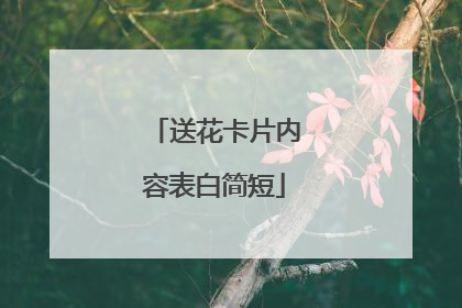 送花卡片内容表白简短