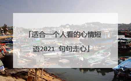 适合一个人看的心情短语2021 句句走心