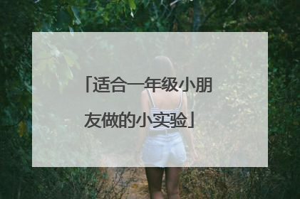 适合一年级小朋友做的小实验