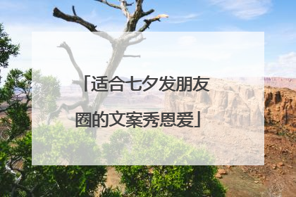 适合七夕发朋友圈的文案秀恩爱