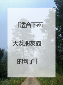 适合下雨天发朋友圈的句子