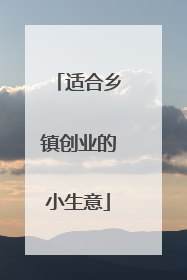 适合乡镇创业的小生意