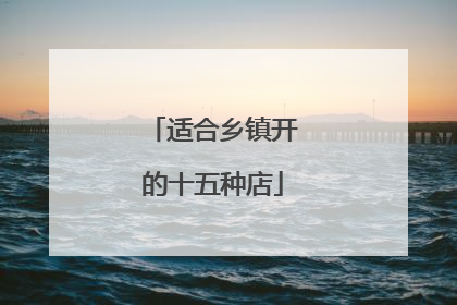 适合乡镇开的十五种店