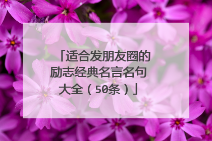 适合发朋友圈的励志经典名言名句大全(50条)