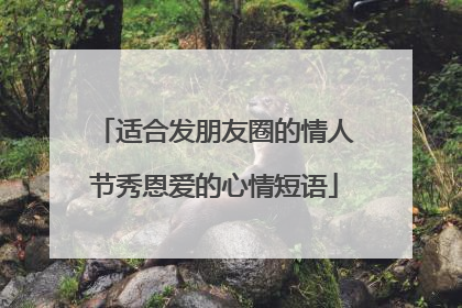 适合发朋友圈的情人节秀恩爱的心情短语