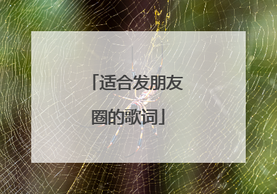 适合发朋友圈的歌词