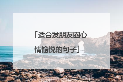 适合发朋友圈心情愉悦的句子