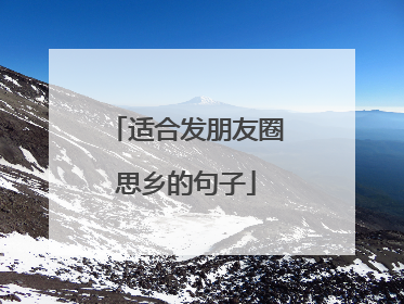 适合发朋友圈思乡的句子