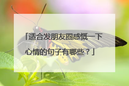 适合发朋友圈感慨一下心情的句子有哪些?