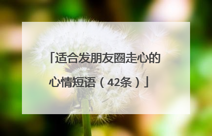 适合发朋友圈走心的心情短语(42条)