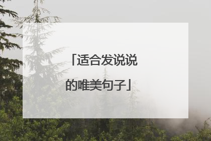 适合发说说的唯美句子
