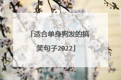 适合单身狗发的搞笑句子2022