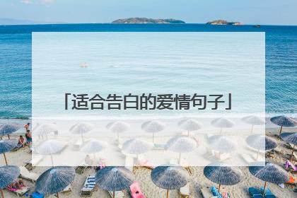 适合告白的爱情句子