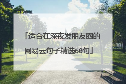 适合在深夜发朋友圈的网易云句子精选60句