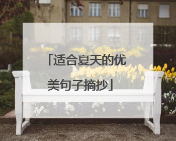 适合夏天的优美句子摘抄