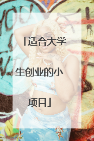 适合大学生创业的小项目