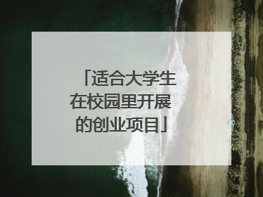 适合大学生在校园里开展的创业项目