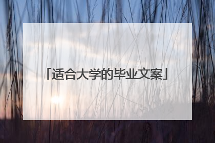 适合大学的毕业文案
