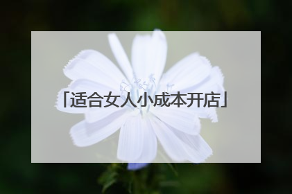 适合女人小成本开店