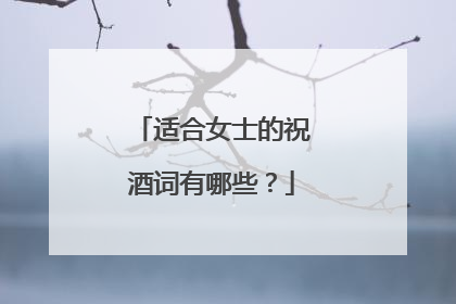 适合女士的祝酒词有哪些?