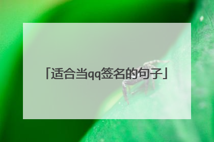 适合当qq签名的句子