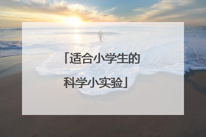 适合小学生的科学小实验