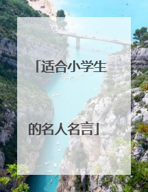 适合小学生的名人名言